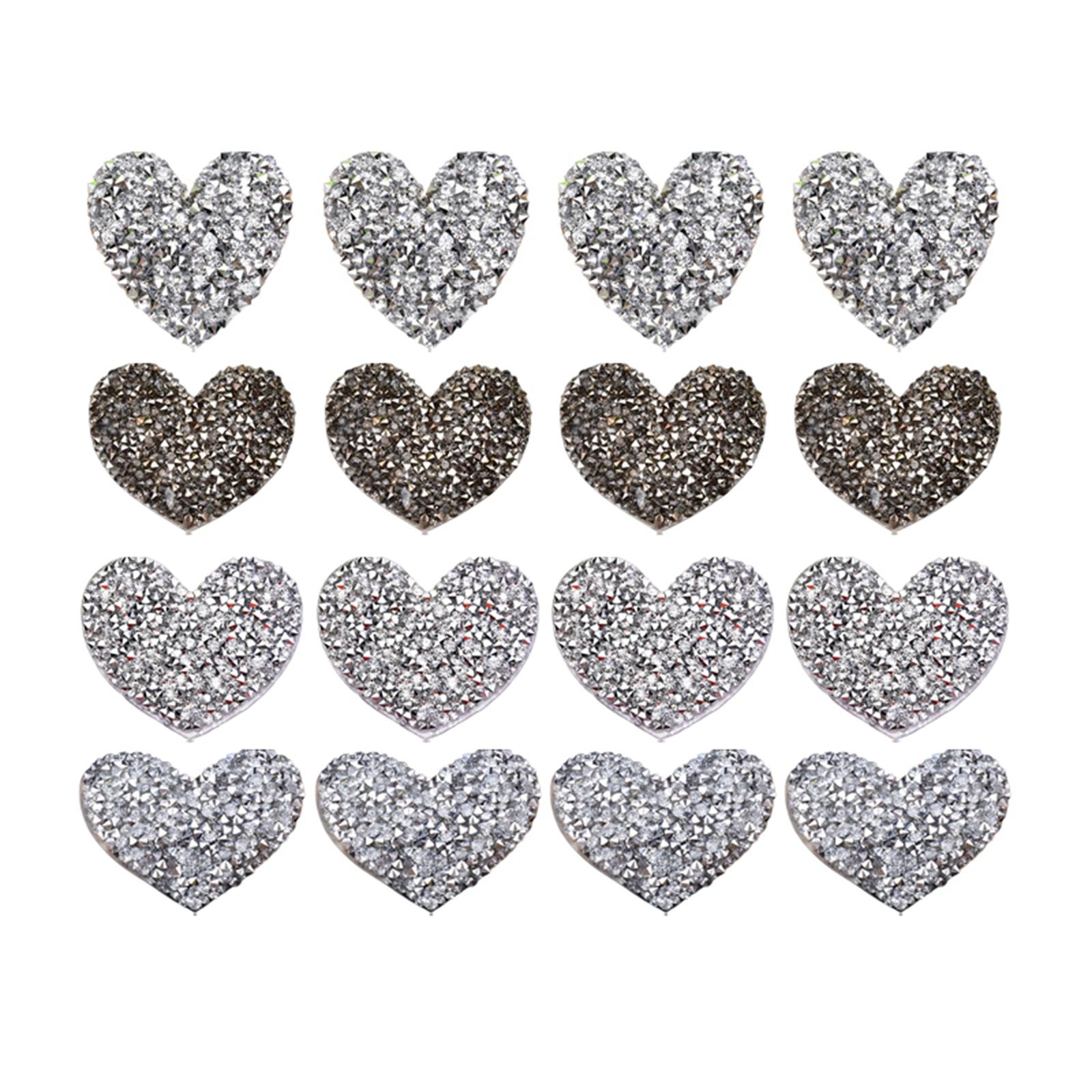 Magideal - Decoración De De Imitación, Apliques De Lentejuelas, Artesanías Y Ostentosas, Parches De Varios Tamaños Para Coser Diy Para , Plata 16 Piezas