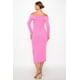 thumbnail image 4 of Vestido Midi De Canalé Con Hombros Descubiertos, 4 of 5