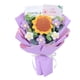 thumbnail image 5 of Ramo De Flores De Ganchillo Terminado, Ramo De Mesa Elegante Terminado, Centro De Mesa, Color Morado, 5 of 5