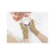 thumbnail image 5 of INSPIRE CHIC Guantes de punto elásticos para mujer, encaje en la muñeca, calentadores de brazo, agujero para el pulgar, media dedo, mangas lindas para Navidad, cortaviento, marrón, 5 of 6