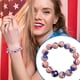 thumbnail image 4 of Pulsera con la bandera estadounidense de EE. UU., pulseras de cuentas para el Día de la Independencia, regalo patriótico del 4 de julio, pulsera roja, azul y blanca., 4 of 7