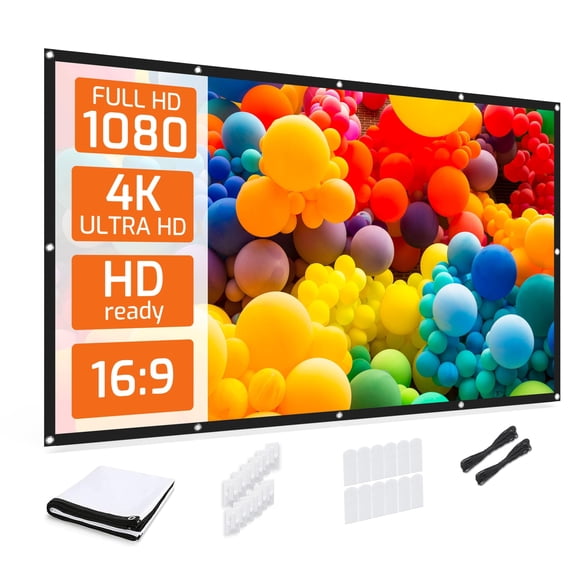 Pantalla de proyector HYZ portátil 16:9 4K HD de 120 pulgadas para interiores/exteriores