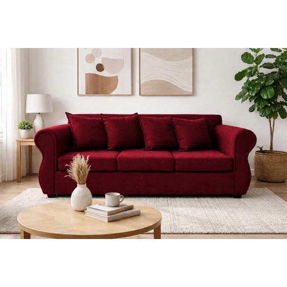 Sofá Estonia Lino rojo 3C
