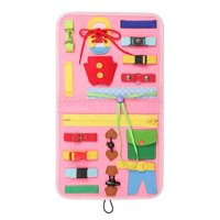 Magideal - Tablero Ocupado Montessori, Juguetes Sensoriales De Aprendizaje, Aprender A Vestirse, Juguete Interactivo, Desarrollar Básicas, Tablero De - Rosa