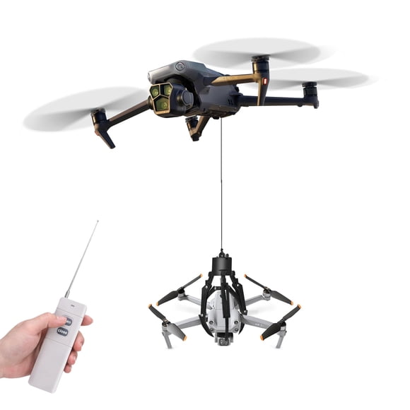 Garra para Drone AMOMKET de 360 g, liberación de carga útil, alcance de 1 km y control remoto