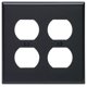 thumbnail image 1 of Placa de pared Leviton de 2 elementos de nailon negro 2-Duplex 80716-E, 1 of 1