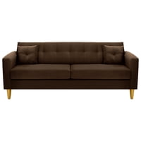 Bodevir - Sofa New Retro 3Cg Felpa 01 Chocolate