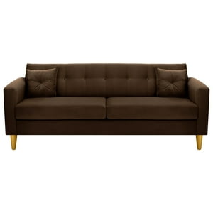 Bodevir - Sofa New Retro 3Cg Felpa 01 Chocolate