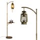 thumbnail image 1 of Lámpara De Pie Estilo Farmhouse Ajustable Con Bandeja Y Farol Acabado Bronce, 1 of 7