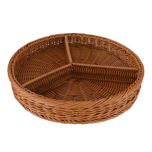 Cestas De Mimbre De Imitación, Cestas De Almacenamiento De Mimbre Hechas A Mano Para Verduras Caseras, 3 Rejillas