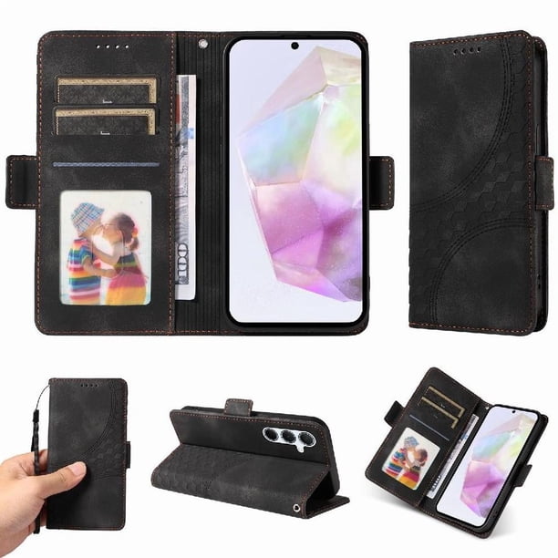Carcasa FOXDOCK Samsung Galaxy A36 5G de cuero PU, diseño acolchado clásico, protección contra caídas y rayones