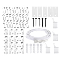 Bothyi - Juego De Rieles De Cortina Curvos, Ganchos De Rodillos Para Balcón, Dormitorio, Cortinas De Rv, 300Cm