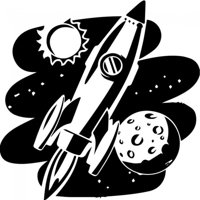 Rienda Libre Graphics - Decomural Space Rocket Planets Space Ws-32769