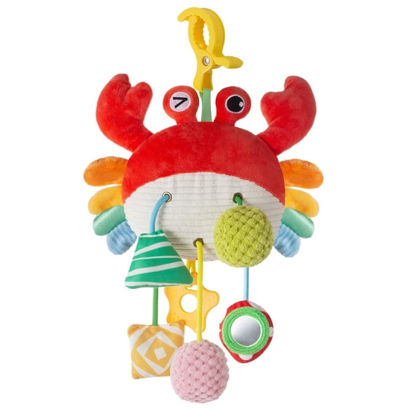 Asiento de coche de juguete Lynncare Crab para bebés de 0 a 6 meses con clip