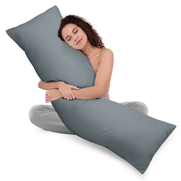 Body Pillow Utopia Bedding - Almohada de cuerpo completo para adultos, color gris