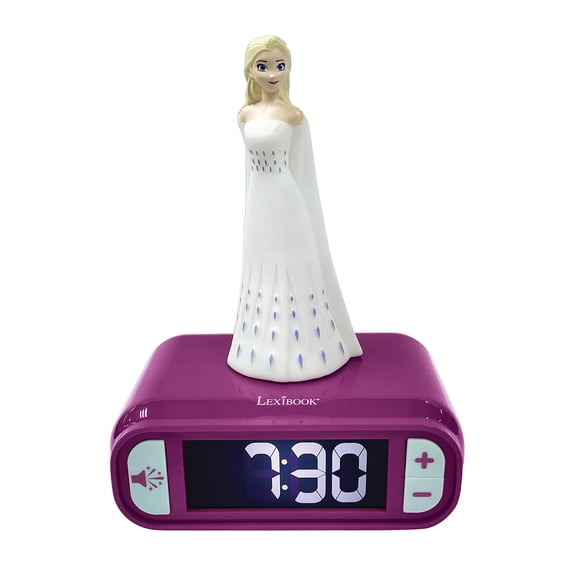 Despertador LexiBook Disney Frozen 2 Elsa con luz nocturna para niños