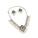 thumbnail image 2 of Conjunto De Aretes De Collar Vintage Magnífico De Moda Para Fiesta De Aniversario De Graduación Rombo Verde, 2 of 5