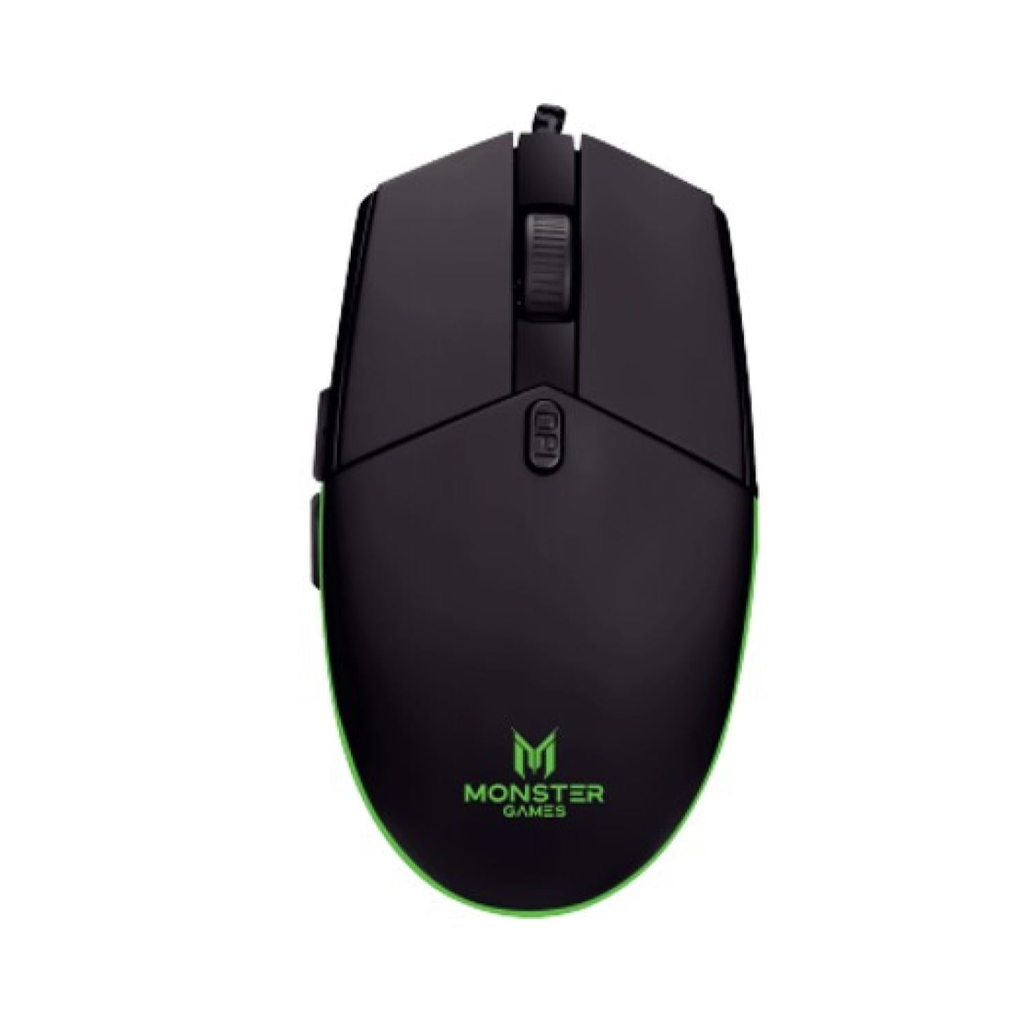 Monster Games - Mouse Gamer Usb 5 Botones 3200dpi Negro Tide