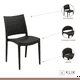 thumbnail image 4 of Mesa restaurant 70x70 Tubo Metal cubierta MDF + 4 Sillas Restaurante - Negra, 4 of 8