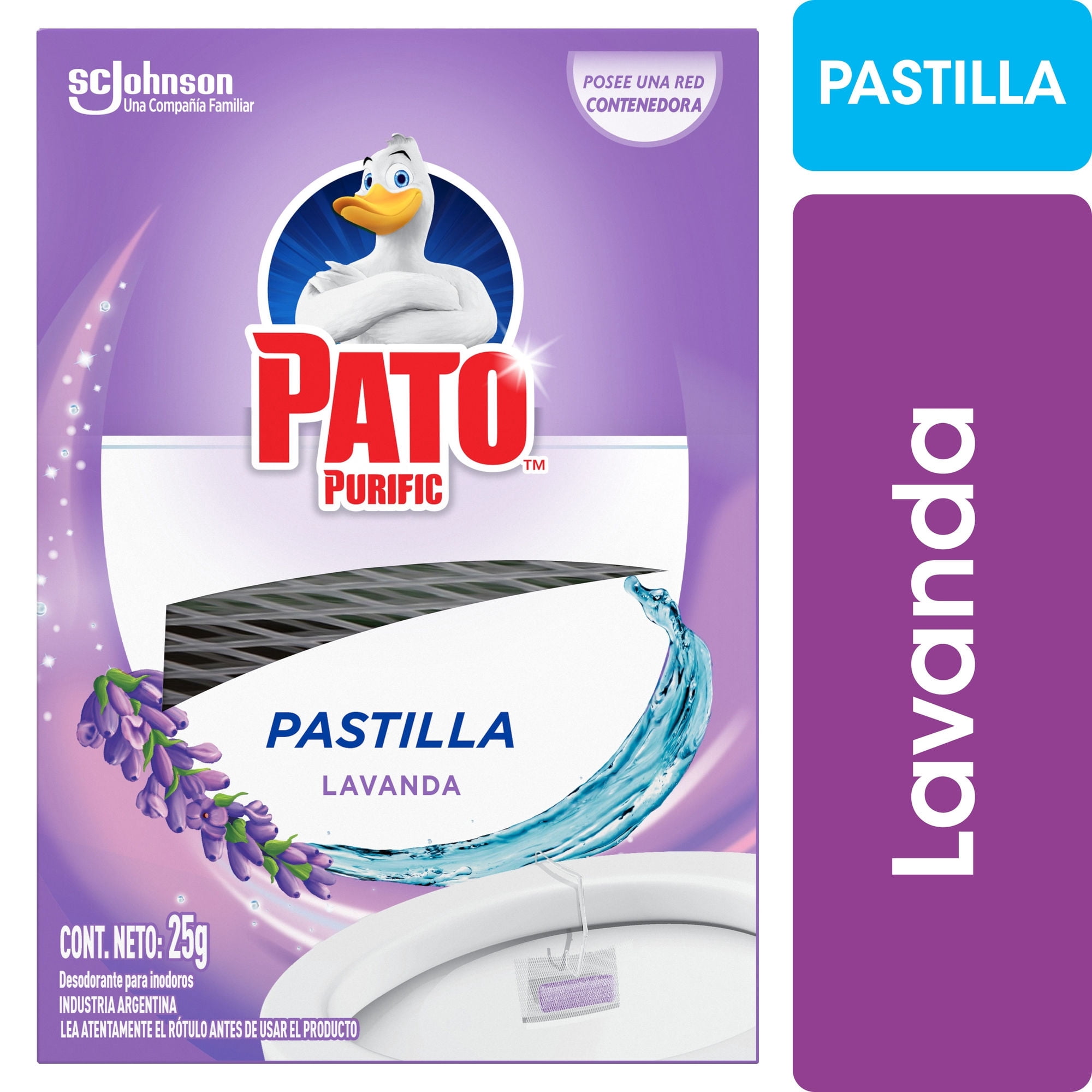 Limpiador Baño Pastilla Lavanda Caja 25 g Pato