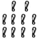 thumbnail image 1 of 10 unids negro colgando hebilla mosquetón clip resorte broche llavero llavero, 1 of 3