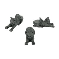 Ioensy - 3X Pies Para Macetas Figuras De Animales Soporte Para Plantas Para Oficinas Sala De Estar Exterior Gato Perezoso