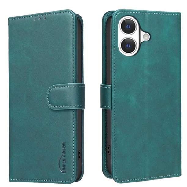 Funda Billetera para iPhone 17 Protección RFID y Soporte Ajustable Verde