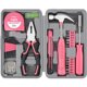 thumbnail image 1 of HiSpec Tool Set 25pc Pink Household DIY Tool Kit for Women, 1 of 3