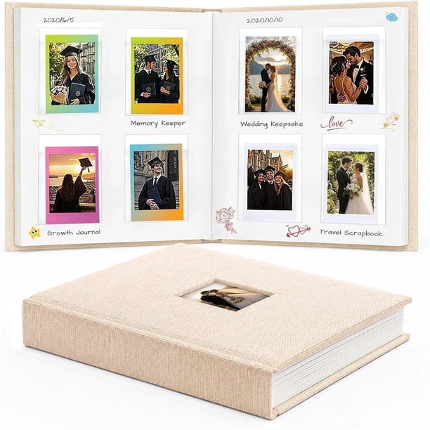 Ruibytree Álbum de Fotos Instax Mini de 128 Bolsillos para Fotos de 2 x 3 Pulgadas