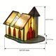 thumbnail image 2 of Colorful Glass Handicrafts Creative Retro Small House Art Bedside Night Light Gift Light Bar Restaurant Light Church Table Lamp, 2 of 2