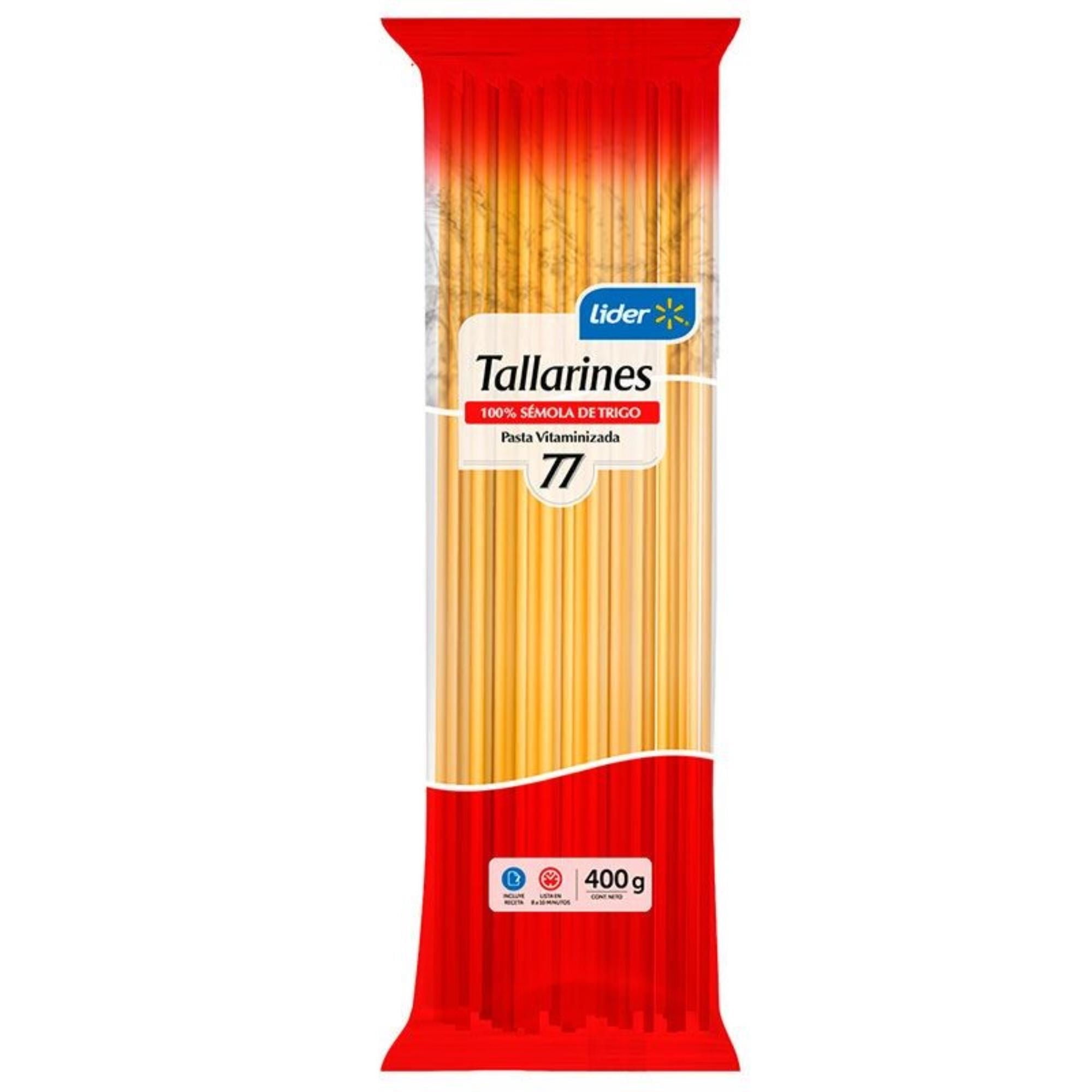 Fideo Pasta Tallarines N°77 Bolsa 400 g Lider