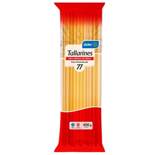 Fideo Pasta Tallarines N°77 Bolsa 400 g Lider