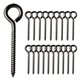 thumbnail image 1 of Tornillos para ojales Muzata, acero inoxidable negro, 8,38 cm, paquete de 20, 1 of 7