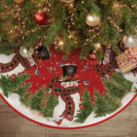 Falda Para Árbol De Navidad Avoin Colorlife Cardinals Cedar Snowman