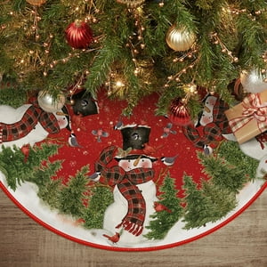 Falda Para Árbol De Navidad Avoin Colorlife Cardinals Cedar Snowman