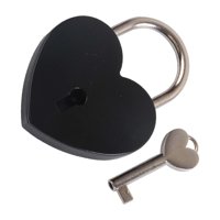 Magideal - Amor En Forma De Corazón Candado Decoración Mini Pequeño Multicolor Mini Cerradura Cerradura En Forma De Corazón Cerradura De Llave Para El Hogar Negro