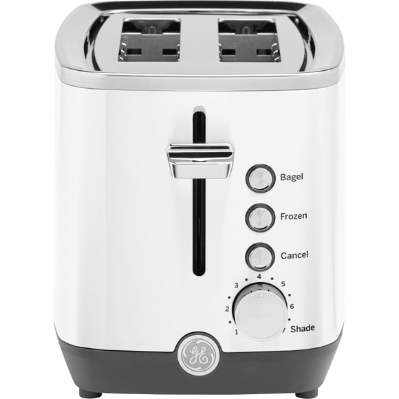 Tostadora GE 2 Slice, ranuras extra anchas, 7 ajustes de color, 850 W