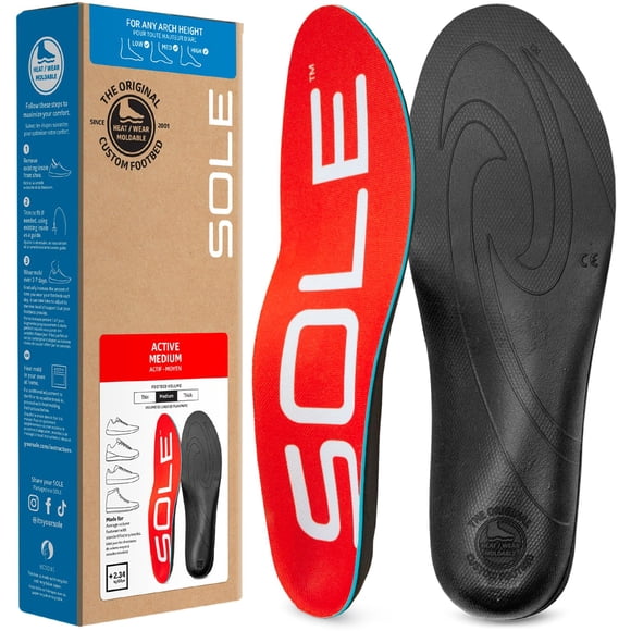 Plantillas SOLE Active Medium Orthotic Arch que apoyan la fascitis plantar
