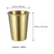 thumbnail image 2 of Xiao Hua Juego de 4 Piezas de Tazas de Cerveza de Acero Inoxidable para Vino, Café, Té y Bebidas Frías, Taza de Agua de Bebida Fría de una Sola Capa para Acampar Al Aire Libre, Dorado, 500ml, 2 of 4
