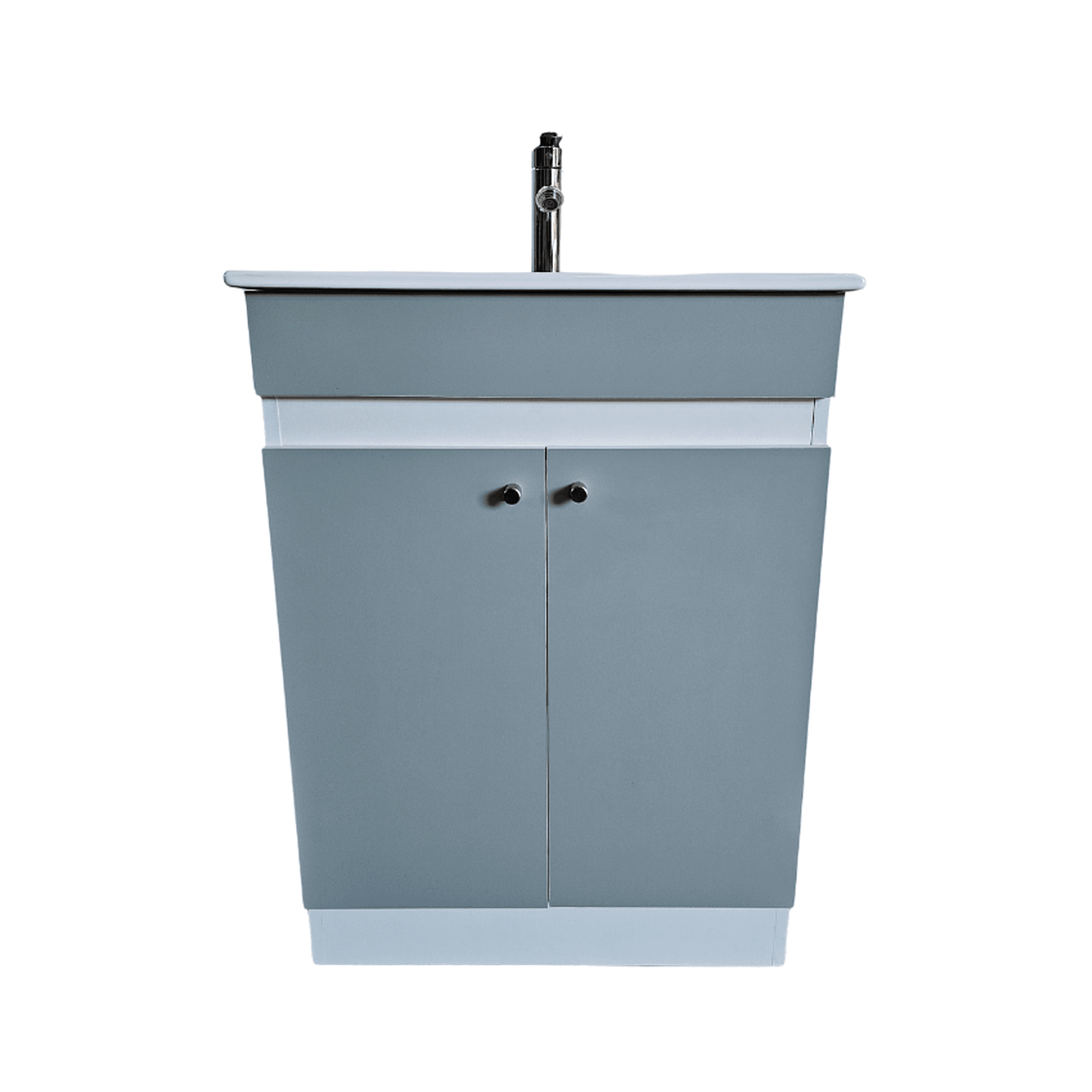 Modern Space - Mueble Vanitorio 60x47 Cm Verde Glacial Con Lavamanos Y Grifería ¡listo Para Instalar!