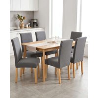 Mylhogar - Pack De 6 Fundas De Sillas Diseño Texturizado De Hojas