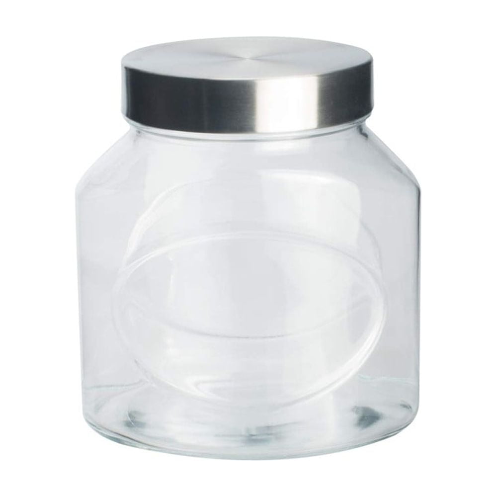 Pasabahce - Frasco Vidrio Con Tapa Acero 1500 Cc Linea Elips