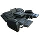 thumbnail image 4 of Sofa Reclinable Relaxline 3 Cuerpos Negro Posa Vaso, 4 of 4