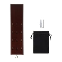 Magideal - Soporte De Pared Para Dardos Con Bolsa De Almacenamiento De Accesorios Estante De Exhibición De Dardos De Madera Maciza Soporte De Dardos Para Taller, Rojo Oscuro