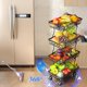 thumbnail image 2 of Carrito utilitario rodante Fruit Basket SAYZH de 4 niveles, metal negro, 2 of 9
