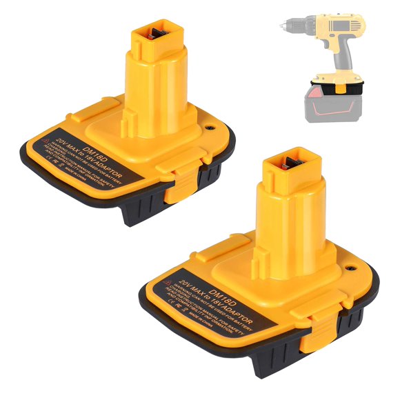 Adaptador de batería JJXNDO para Dewalt de 20 V a 18 V, paquete de 2 unidades DM18D