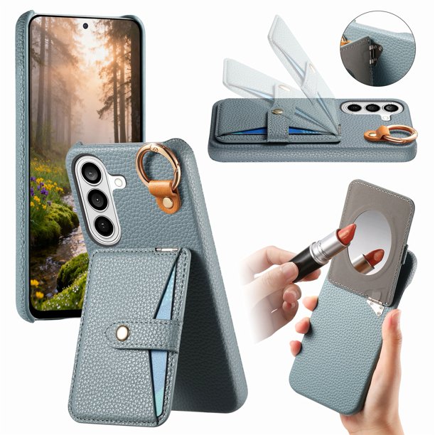Funda FOXDOCK para Samsung Galaxy S26 Pro Soporte múltiple, diseño con anillo, función billetera y protección avanzada-azul