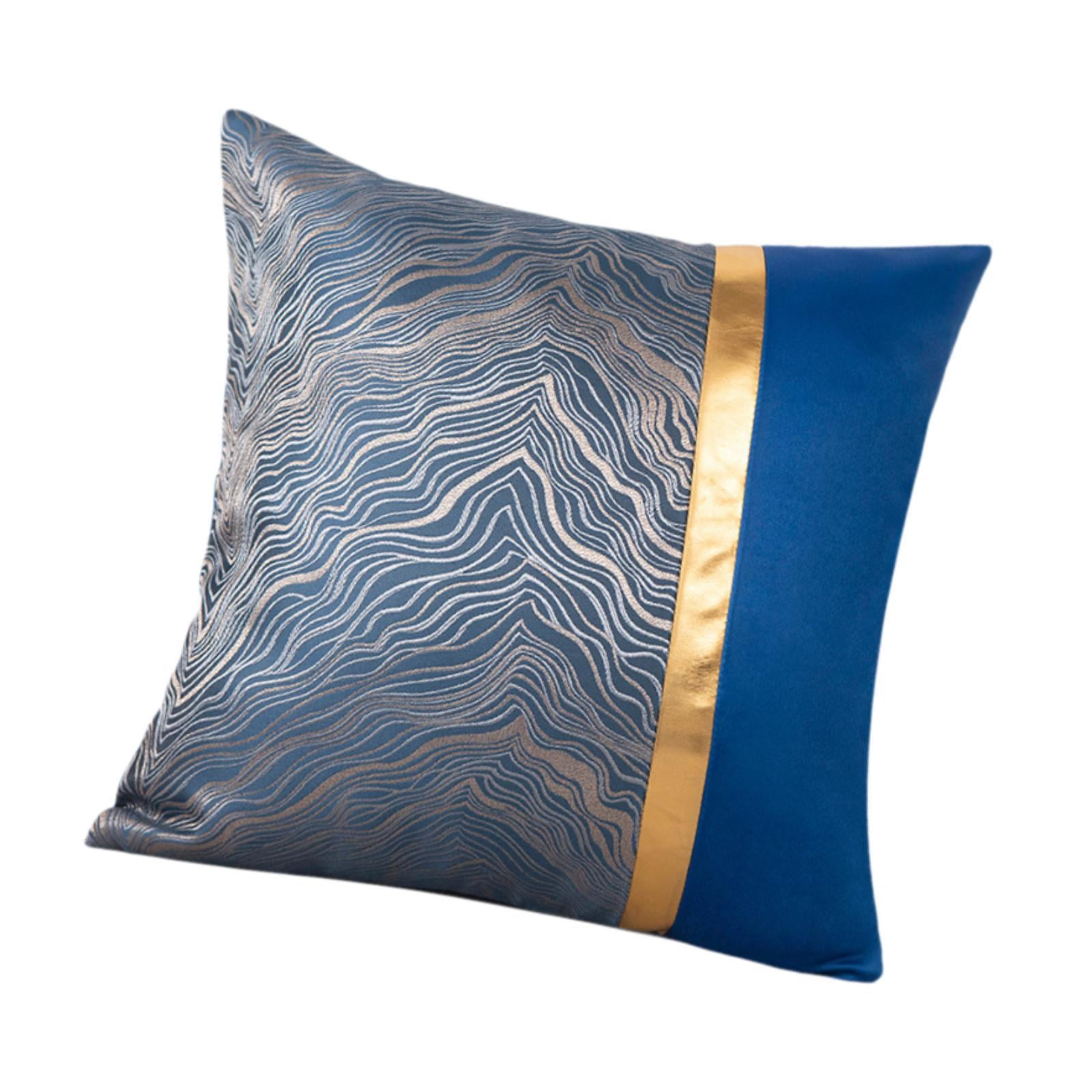 Bothyi - Funda De Almohada De 45 Cm X 45 Cm, Funda De Almohada Reemplazable Para Sofá, Estilo Rústico, Uso Diario, Color Azul