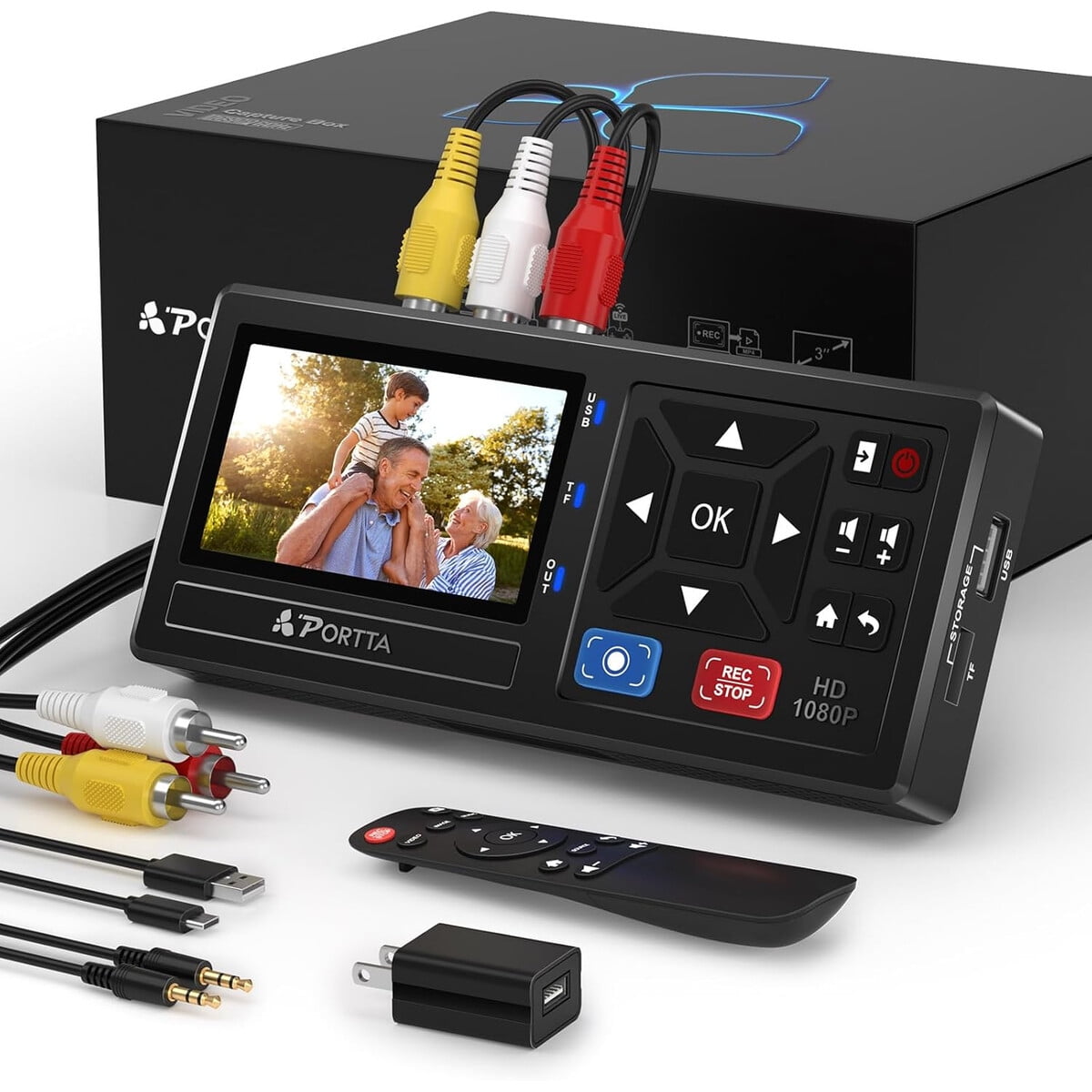 Conversor Vhs A Digital Portta 1080p Grabador Video Av Svideo