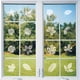 thumbnail image 1 of Adhesivos anticolisión para ventanas de gran tamaño con formas variadas de hojas, transparentes, para alertar a las aves y evitar choques contra el vidrio., 1 of 6